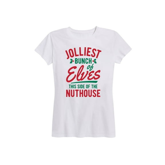 Instant Message - The Jolliest Bunch Of Elves - Women's Short Sleeve Graphic T-Shirt