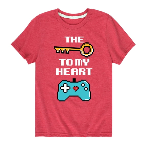 Instant Message - The Key To My Heart Video Game - Youth Short Sleeve Tee