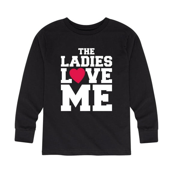 Instant Message - The Ladies Love Me - Valentine Love Youth Long Sleeve Tee