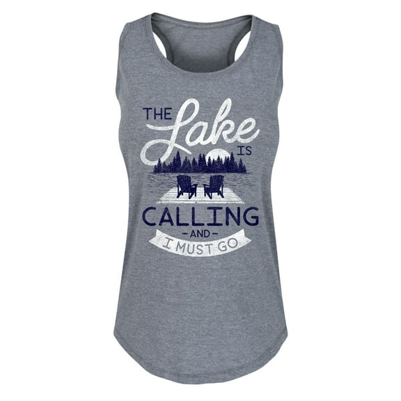 Instant Message - The Lake Is Calling And I Must Go - Women's Racerback Tank