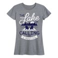 thumbnail image 1 of Instant Message - The Lake Is Calling And I Must Go - Women's Short Sleeve Graphic T-Shirt, 1 of 5