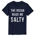 thumbnail image 1 of Instant Message - The Ocean Made Me Salty - Men's Short Sleeve Graphic T-Shirt, 1 of 5