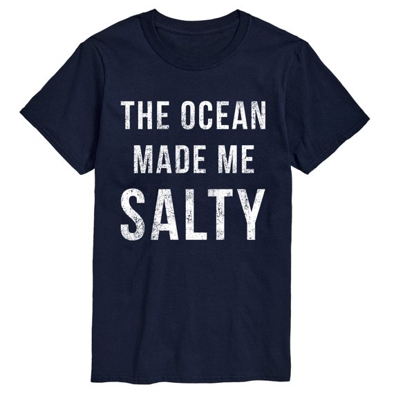 Instant Message - The Ocean Made Me Salty - Men's Short Sleeve Graphic T-Shirt