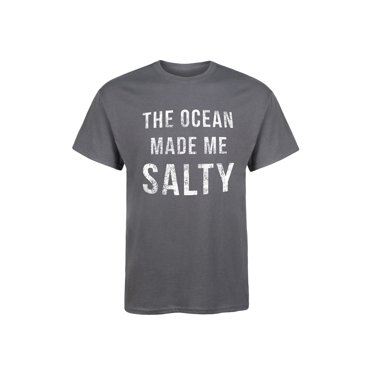 Instant Message - The Ocean Made Me Salty - Men's Short Sleeve Graphic T-Shirt