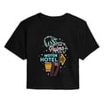 thumbnail image 1 of Instant Message - The Palms Motor Hotel - Juniors Cropped Graphic T-Shirt, 1 of 5