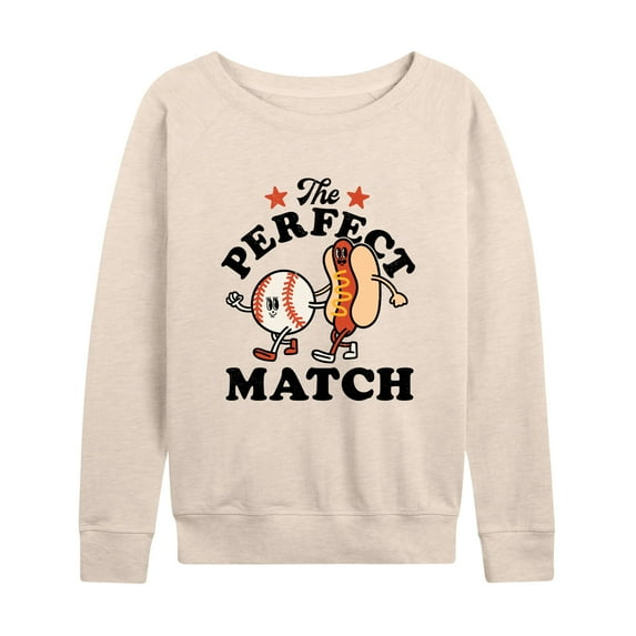 Instant Message - The Perfect Match Baseball - Women's Lightweight French Terry Long Sleeve Shirt