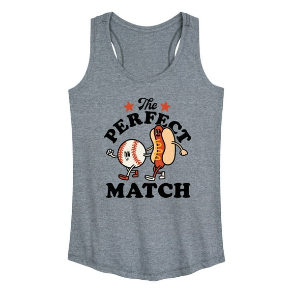 Instant Message - The Perfect Match Baseball - Women's Racerback Tank Top
