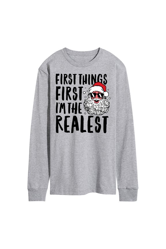 - The Realest Santa Claus Christmas- Men's Long Sleeve T-Shirt