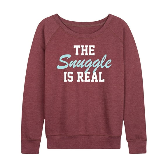 Instant Message - The Snuggle Is Real - Women's Lightweight French Terry Long Sleeve Shirt