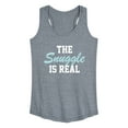 thumbnail image 1 of Instant Message - The Snuggle Is Real - Women's Racerback Tank Top, 1 of 6