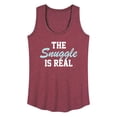 thumbnail image 1 of Instant Message - The Snuggle Is Real - Women's Racerback Tank Top, 1 of 6