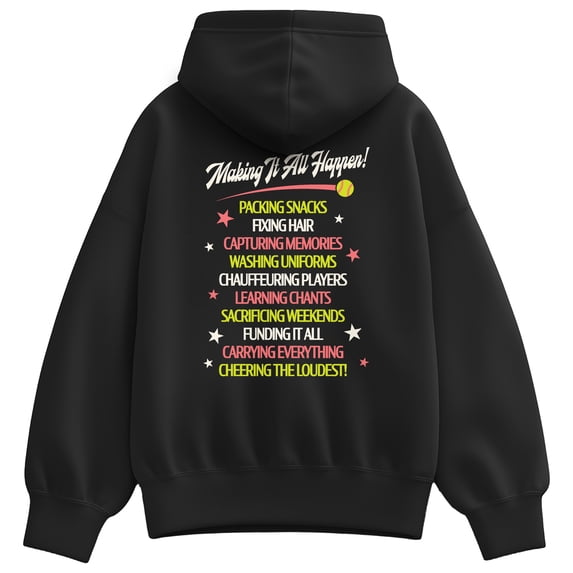 Instant Message - The Softball Mom Tour Oversized Fleece Hoodie Sweatshirt