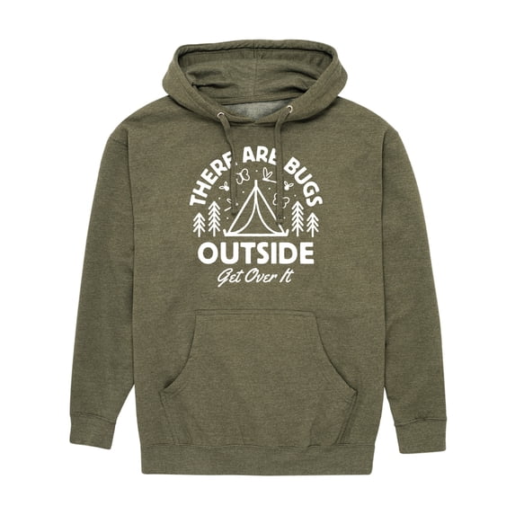 Instant Message - There Are Bugs Outside Get Over It - Men's Pullover Hooded Fleece Sweatshirt