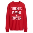 thumbnail image 1 of Instant Message - There's Power In Prayer - Men's Long Sleeve Graphic T-Shirt, 1 of 4