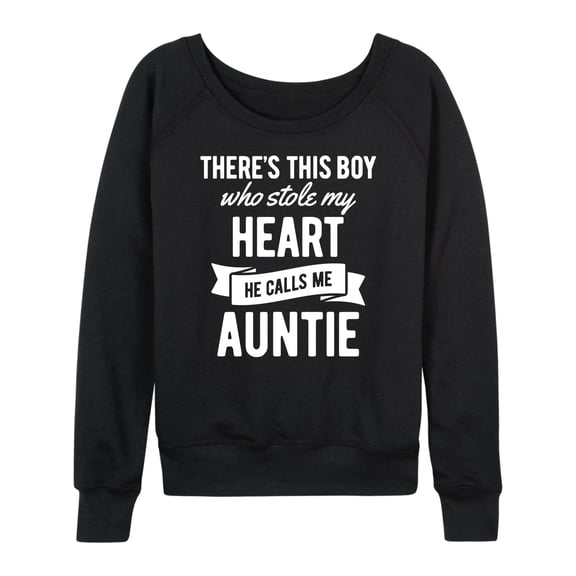 Instant Message - There's This Boy Who Stole My Heart - Women's Lightweight French Terry Long Sleeve Shirt