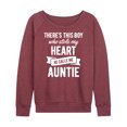 thumbnail image 1 of Instant Message - There's This Boy Who Stole My Heart - Women's Lightweight French Terry Long Sleeve Shirt, 1 of 6