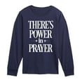 thumbnail image 1 of Instant Message - Theres Power In Prayer - Youth Long Sleeve Graphic T-Shirt, 1 of 5