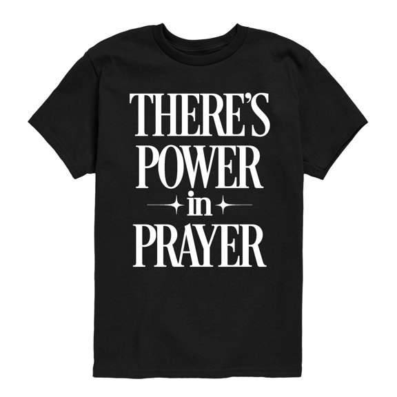 Instant Message - Theres Power In Prayer - Youth Short Sleeve Graphic T-Shirt