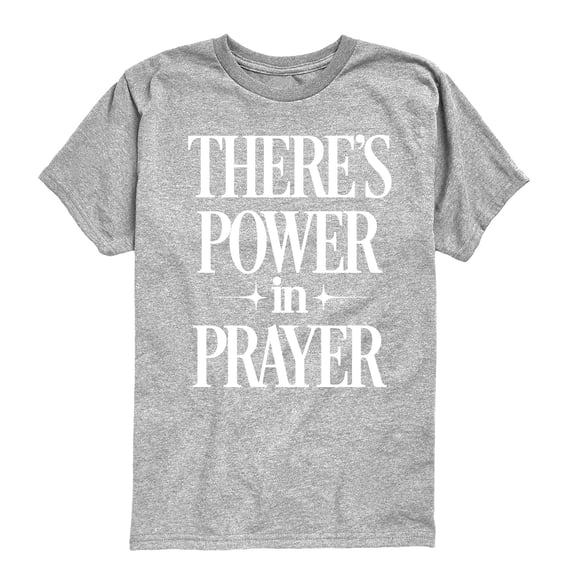 Instant Message - Theres Power In Prayer - Youth Short Sleeve Graphic T-Shirt