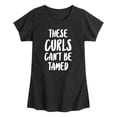 thumbnail image 1 of Instant Message - These Curls Can't Be Tamed - Girls Toddler And Youth Short Sleeve T-Shirt, 1 of 6