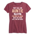 thumbnail image 1 of Instant Message - They Call Me Auntie - Women's Short Sleeve Graphic T-Shirt, 1 of 6