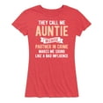 thumbnail image 1 of Instant Message - They Call Me Auntie - Women's Short Sleeve Graphic T-Shirt, 1 of 6