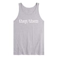 thumbnail image 1 of Instant Message - They Them Pronouns Graphic Tank Top, 1 of 5