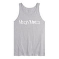 thumbnail image 1 of Instant Message - They Them Pronouns - LGBT Pride - Men's Jersey Tank Top, 1 of 5