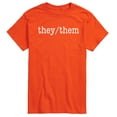 thumbnail image 1 of Instant Message - They Them Pronouns - LGBT Pride - Men's Short Sleeve Graphic T-Shirt, 1 of 6