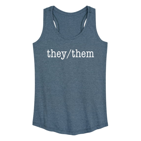 Instant Message - They Them Pronouns - Women's Racerback Graphic Tank