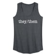 thumbnail image 1 of Instant Message - They Them Pronouns - Women's Racerback Graphic Tank, 1 of 6