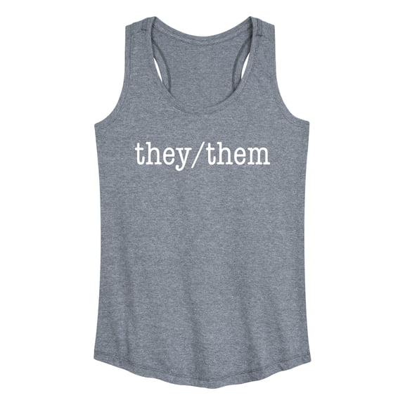 Instant Message - They Them Pronouns - Women's Racerback Graphic Tank