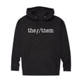 thumbnail image 1 of Instant Message - They Them Pronouns - Men's Pullover Hooded Fleece Sweatshirt, 1 of 6