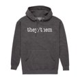 thumbnail image 1 of Instant Message - They Them Pronouns - Men's Pullover Hooded Fleece Sweatshirt, 1 of 6
