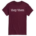 thumbnail image 1 of Instant Message - They Them Pronouns - Men's Short Sleeve Graphic T-Shirt, 1 of 6