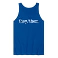 thumbnail image 1 of Instant Message - They Them Pronouns Men's Graphic Tank Top, 1 of 4