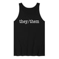 thumbnail image 1 of Instant Message - They Them Pronouns Graphic Tank Top, 1 of 6