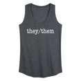 thumbnail image 1 of Instant Message - They Them Pronouns - Women's Racerback Graphic Tank, 1 of 5