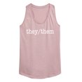 thumbnail image 1 of Instant Message - They Them Pronouns - Women's Racerback Graphic Tank, 1 of 6