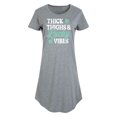 thumbnail image 1 of Instant Message - Thick Thighs And Lucky Vibes - Women's Any Way Dress, 1 of 7
