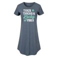thumbnail image 1 of Instant Message - Thick Thighs And Lucky Vibes - Women's Any Way Dress, 1 of 6