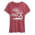 thumbnail image 1 of Instant Message - Thick Thighs Beach Vibes - Women's Short Sleeve Graphic T-Shirt, 1 of 6