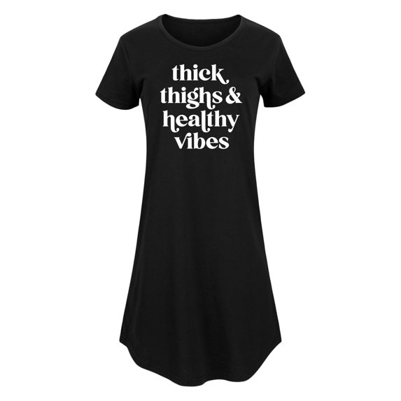 Instant Message - Thick Thighs Healthy Vibes - Women's Any Way Dress