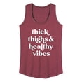 thumbnail image 1 of Instant Message - Thick Thighs Healthy Vibes - Women's Racerback Tank Top, 1 of 6