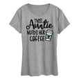 thumbnail image 1 of Instant Message - This Auntie Needs Her Coffee  - Women's Short Sleeve Graphic T-Shirt, 1 of 6