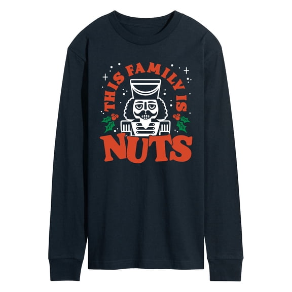 Instant Message - This Family Is Nuts - Men's Long Sleeve Graphic T-Shirt