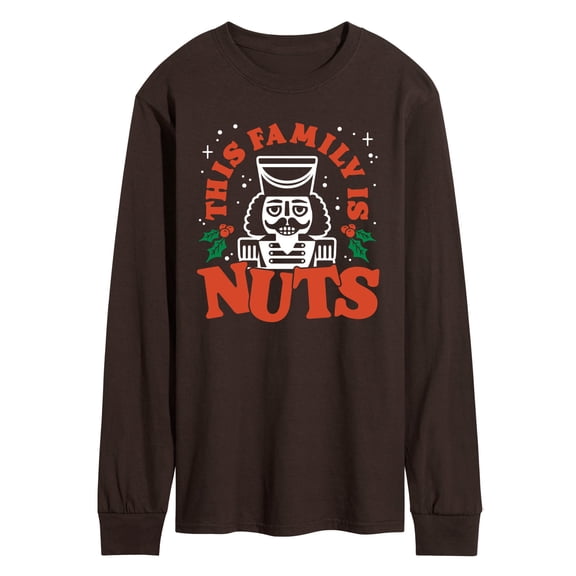 Instant Message - This Family Is Nuts - Men's Long Sleeve Graphic T-Shirt