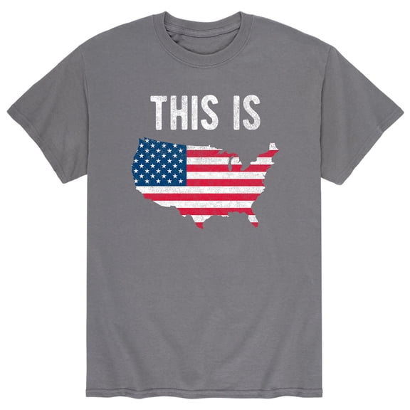 Instant Message - This Is America - USA Flag - Men's Short Sleeve Graphic T-Shirt