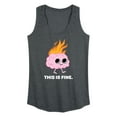 thumbnail image 1 of Instant Message - This Is Fine Brain Fire - Women's Racerback Tank Top, 1 of 6