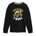 thumbnail image 1 of Instant Message - This Is How I Roll Tractor - Toddler & Youth Long Sleeve Graphic T-Shirt, 1 of 6